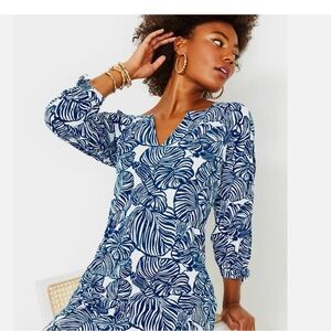 Lilly Pulitzer Cath 3/4
Sleeve Dress Aegean Navy